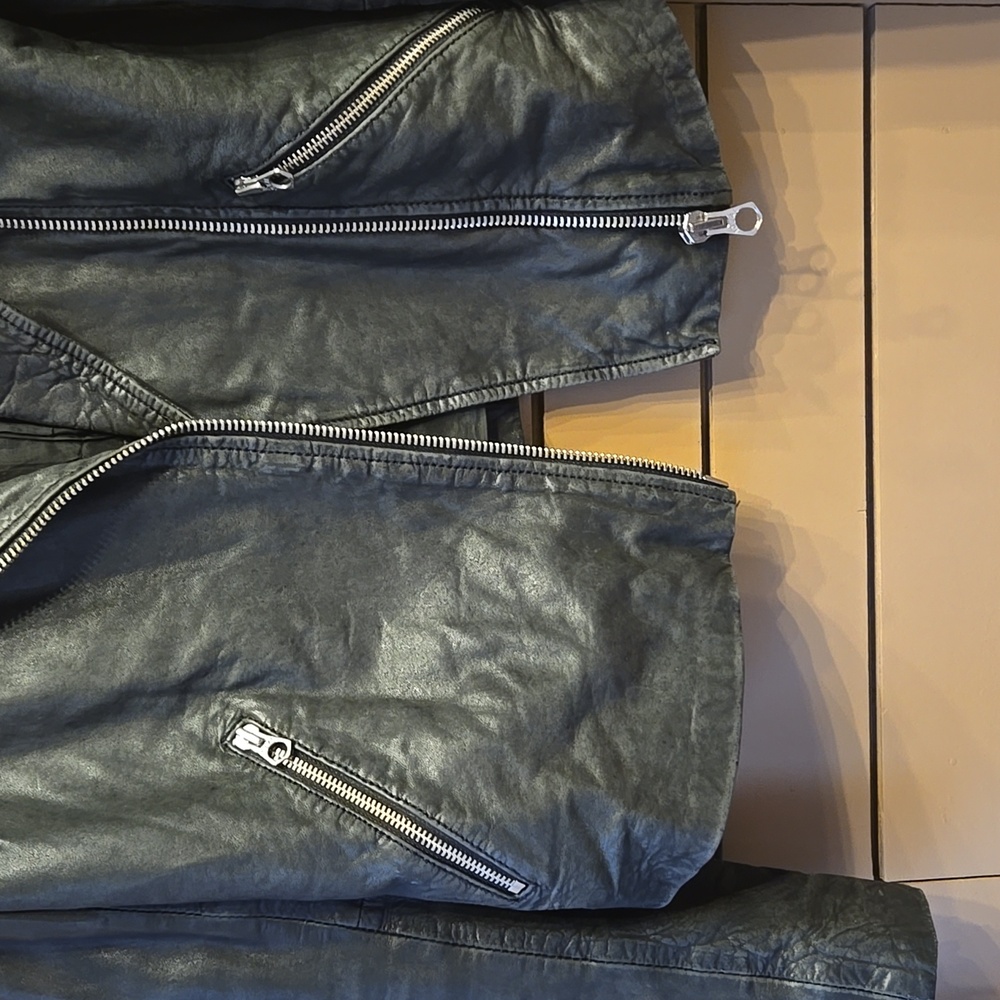 Madewell The Washed Leather Motorcycle Size XS - Picture 5 of 16